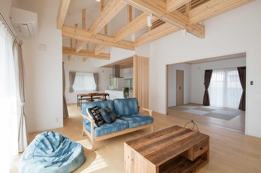 屋根裏を使って広々 大空間ロフトの平屋のお家 双葉郡浪江町棚塩 Y様邸 注文住宅 新築ならアイリスホーム 相馬市 南相馬市の子育てを応援する工務店